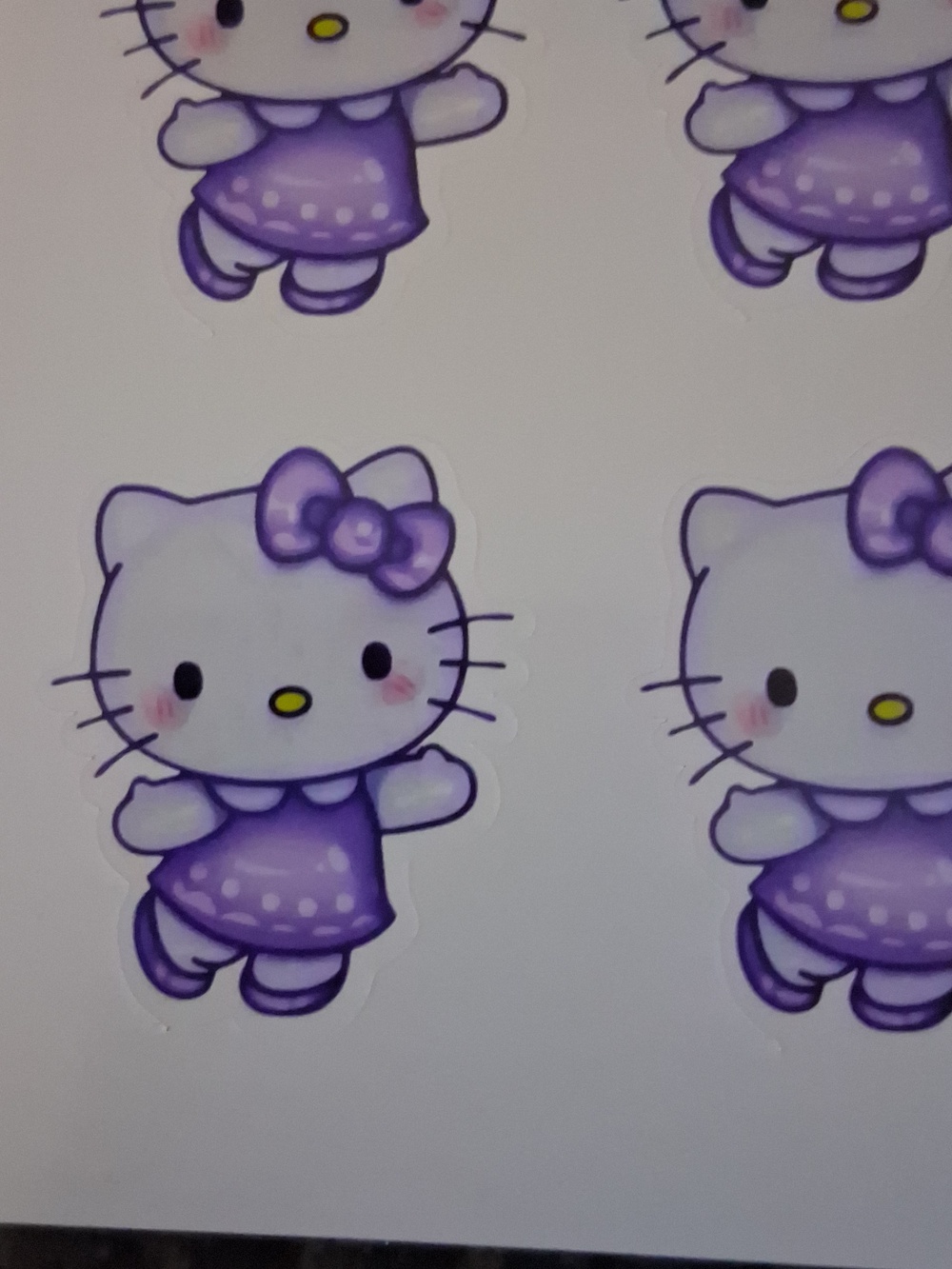 Hello Kitty White & Purple Character Sticker Sheet 6 Sticker - Picture 6 of 7